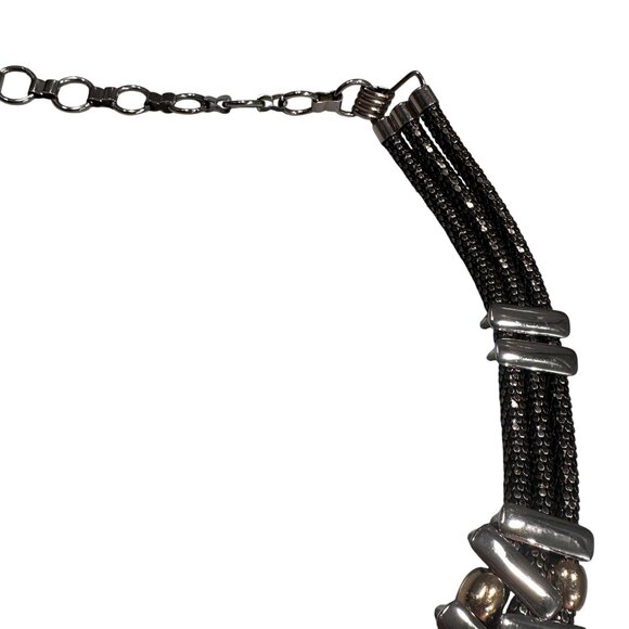 Chain Multi Strand Statement Belt Bar Metal Beaded Adjustable Gold Silver - Picture 9 of 16